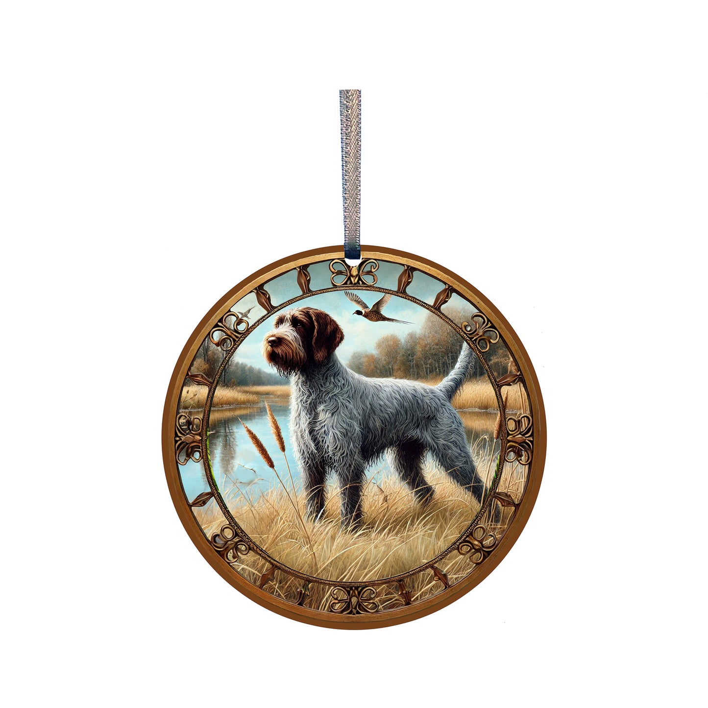 Pointing Griffon Acrylic Window Ornament #SC502 by d'ears