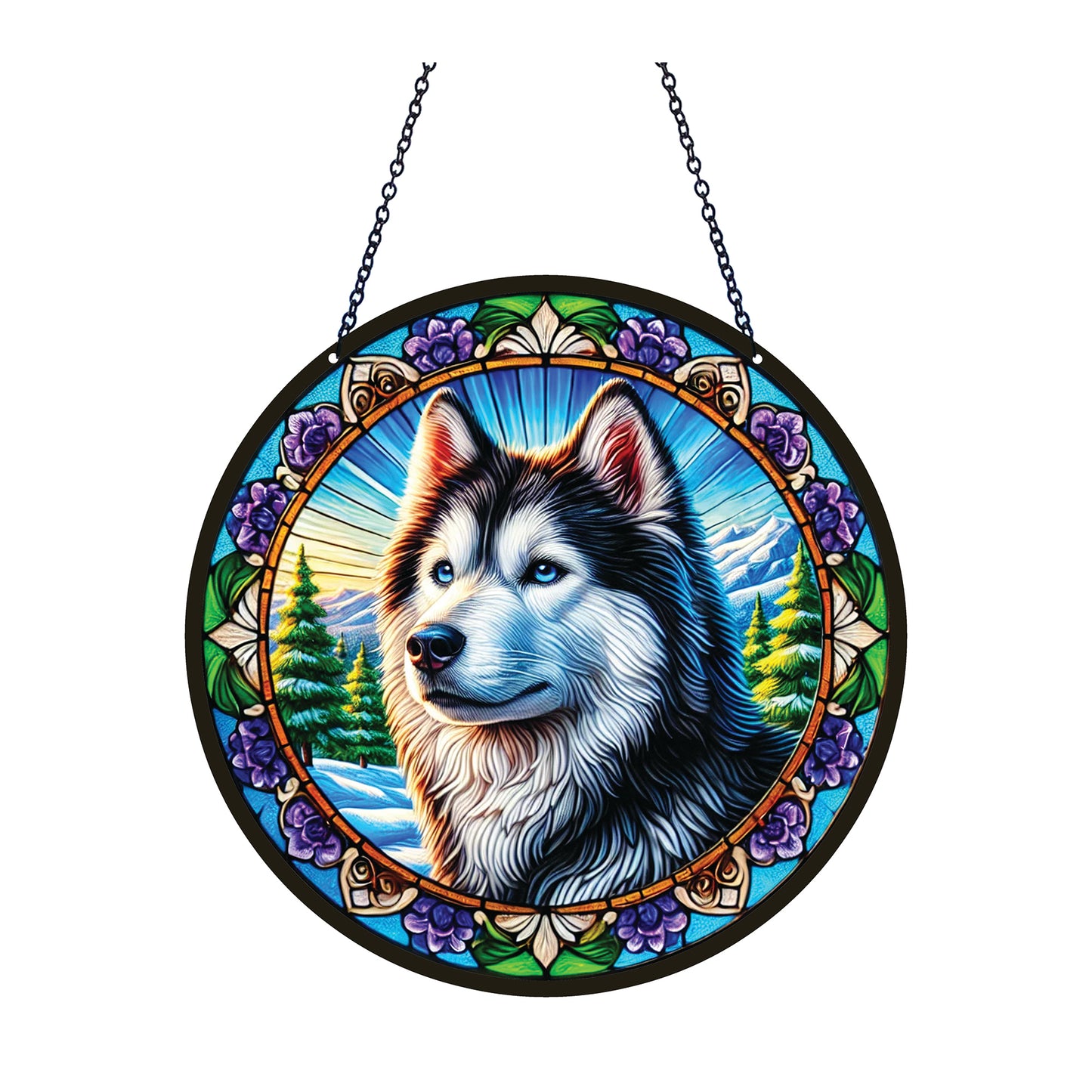 Siberian Husky Acrylic Suncatcher #SC508 by d'ears