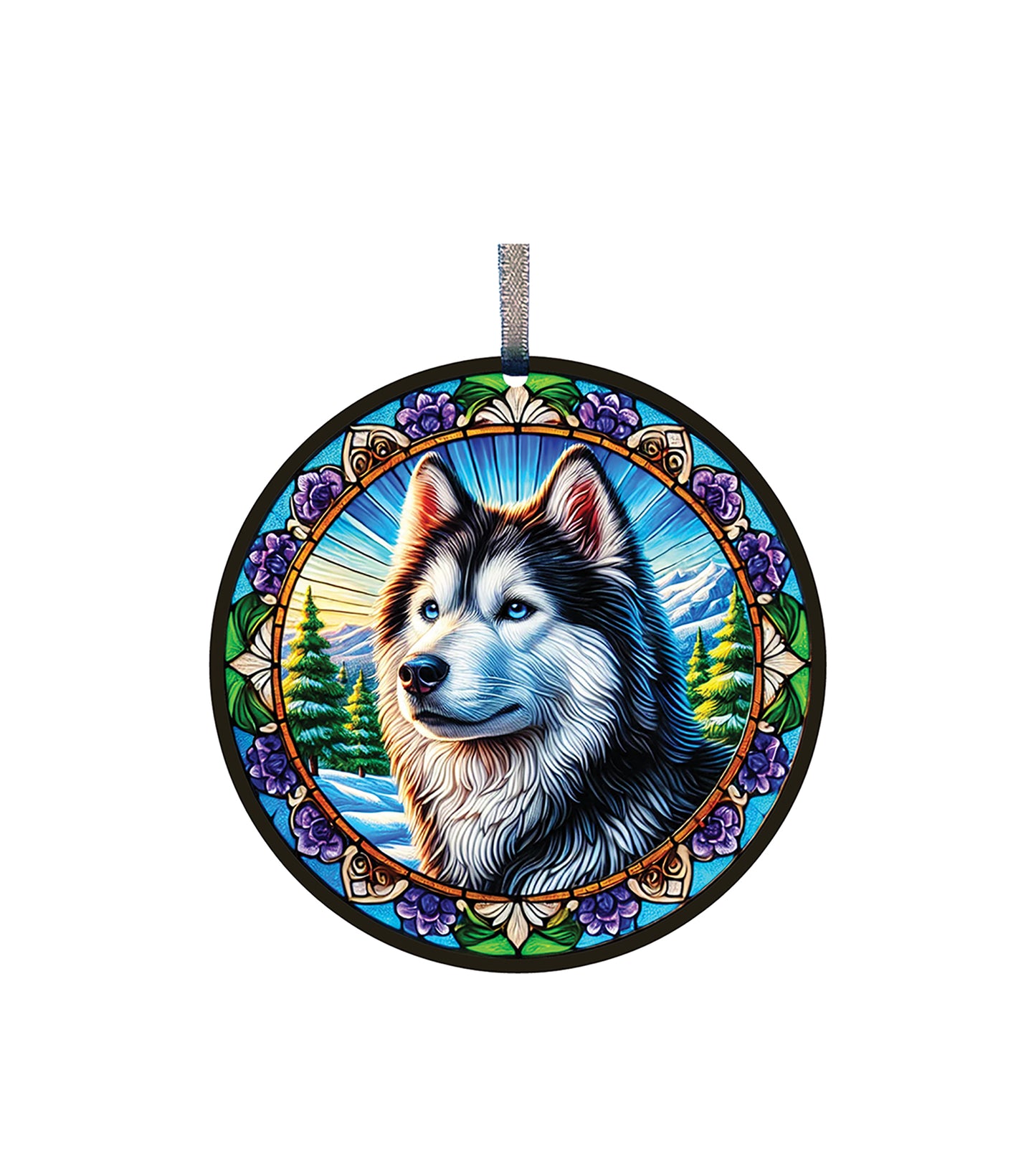 Siberian Husky Acrylic Window Ornament #SC510 by d'ears