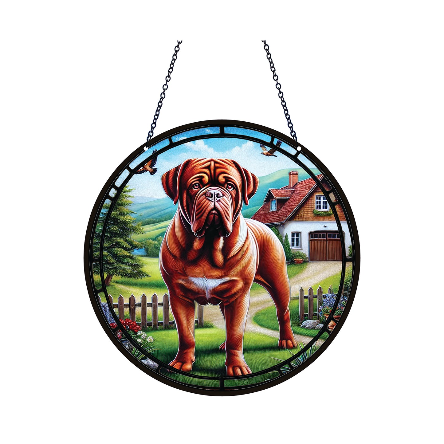 Dogue De Bordeaux Acrylic Suncatcher #SC513 by d'ears