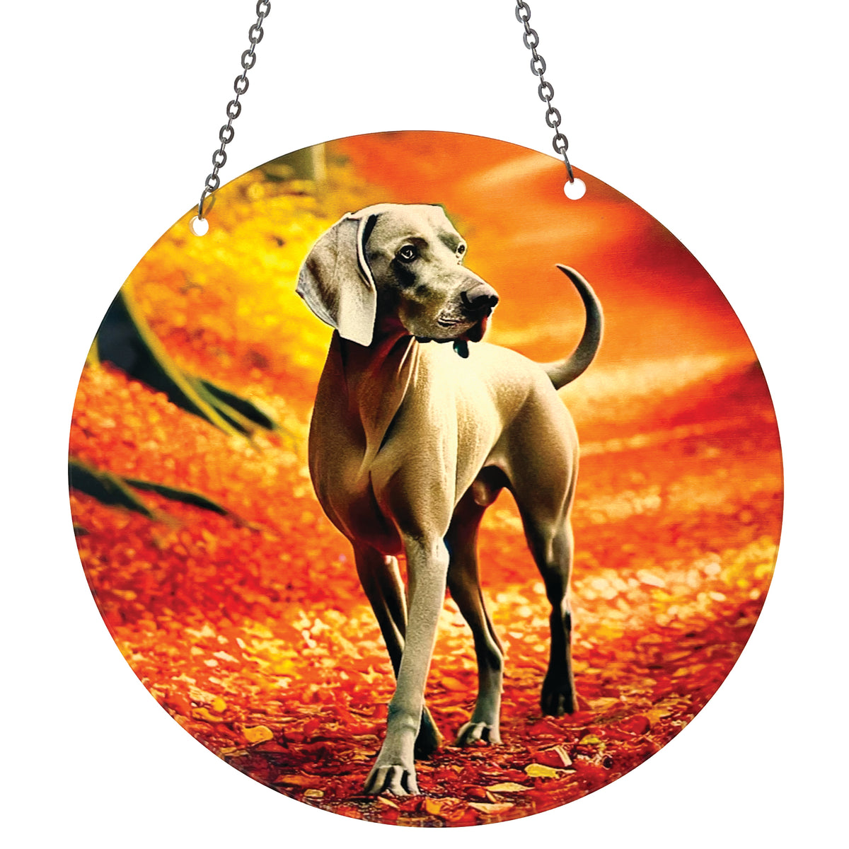 Weimaraner Acrylic Suncatcher with Chain #SC770 Made in the USA