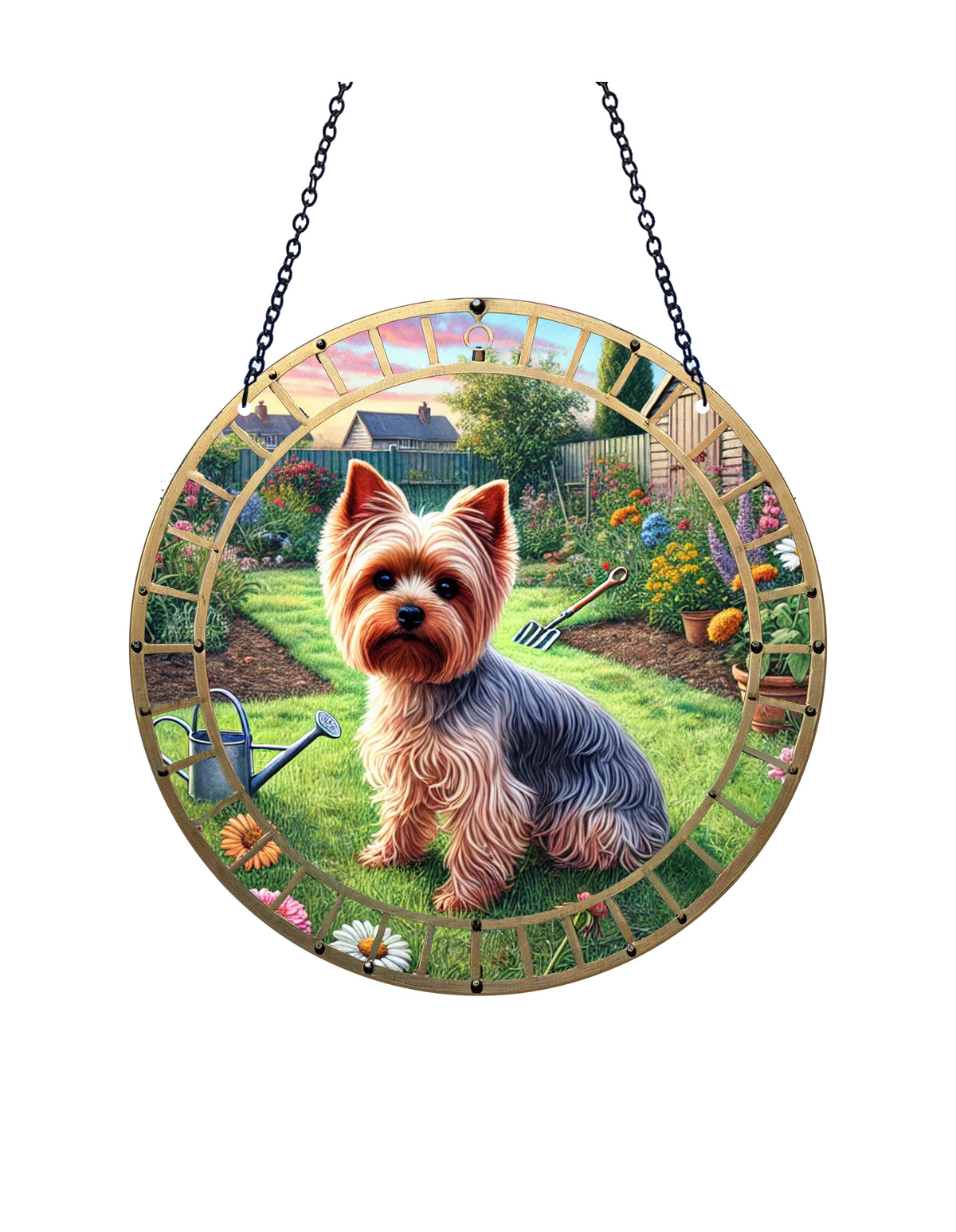 Yorkshire Terrier Acrylic Suncatcher with Chain #SC767 Made in the USA