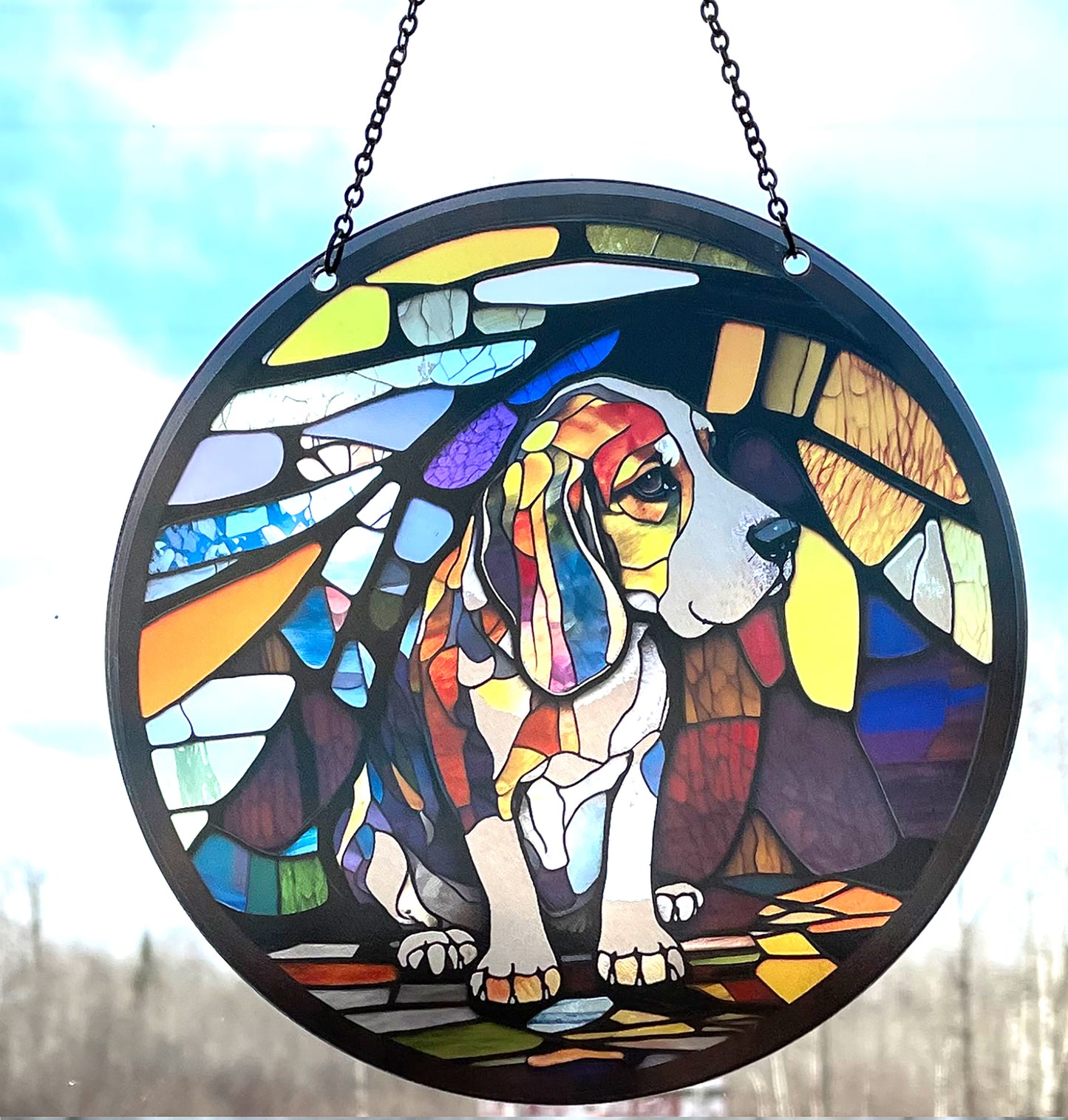 Beagle Acrylic Suncatcher with chain #SC114 by d'ears