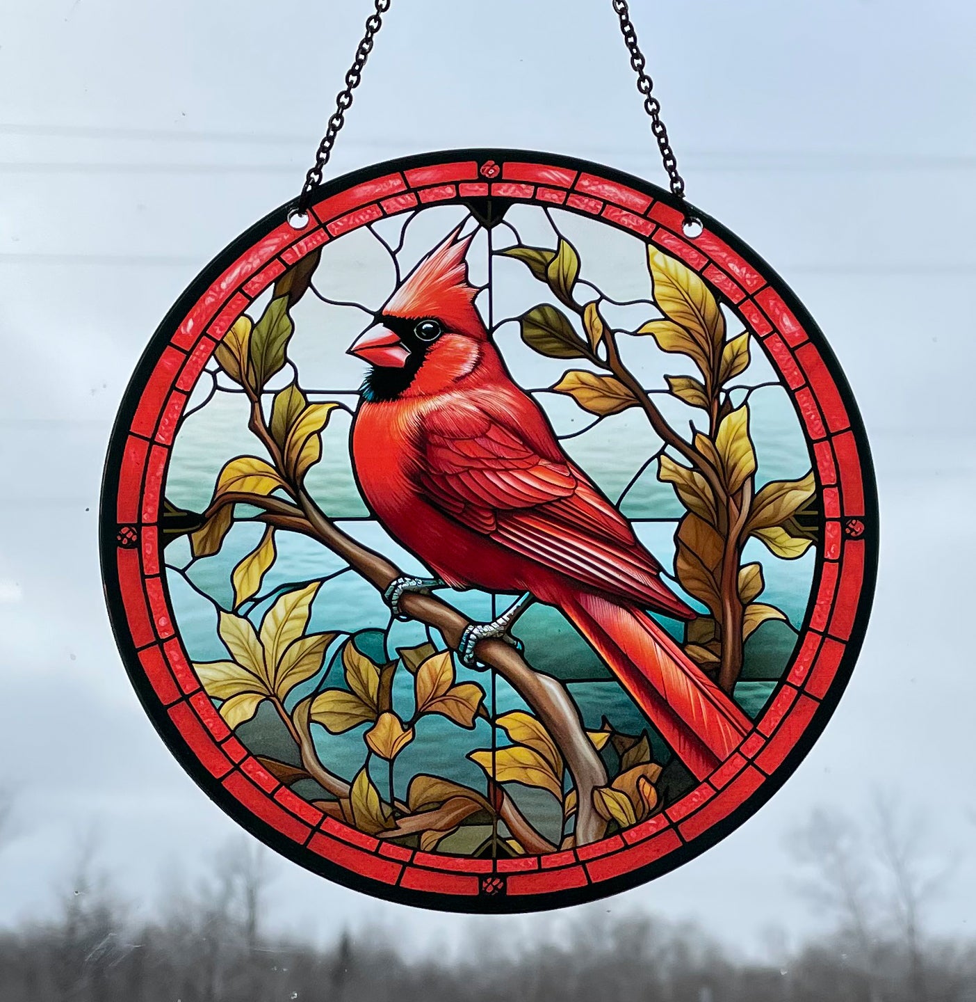 Cardinal Acrylic Suncatcher #SC152 by d'ears