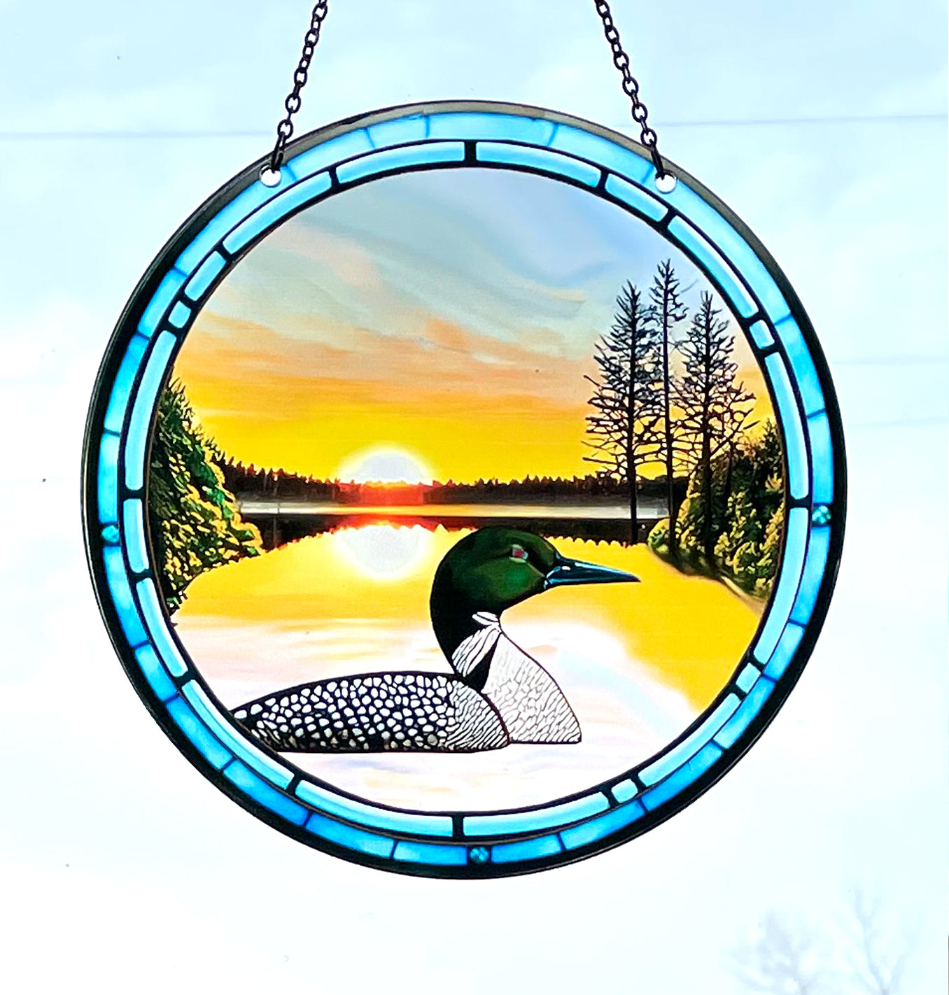 Loon Acrylic Suncatcher with chain #SC154 by d'ears