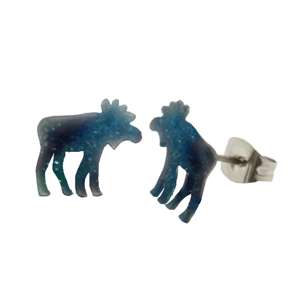 Aurora Moose Post Earrings, Item# 0107