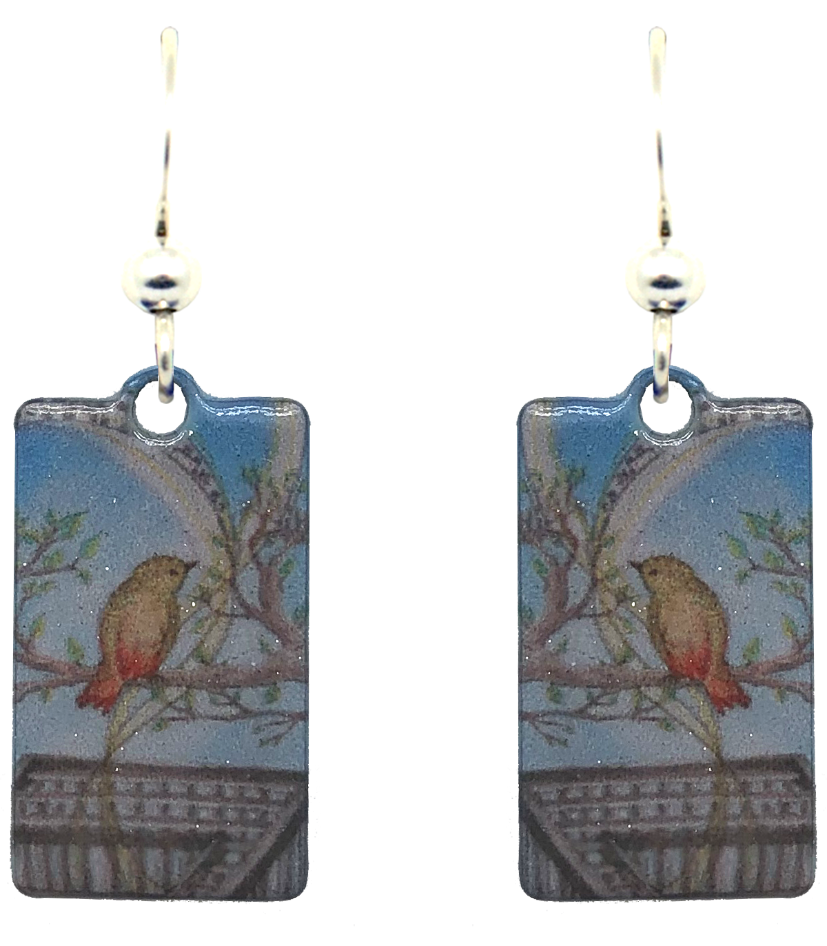 Freedom Sings Small Rectangle Earrings