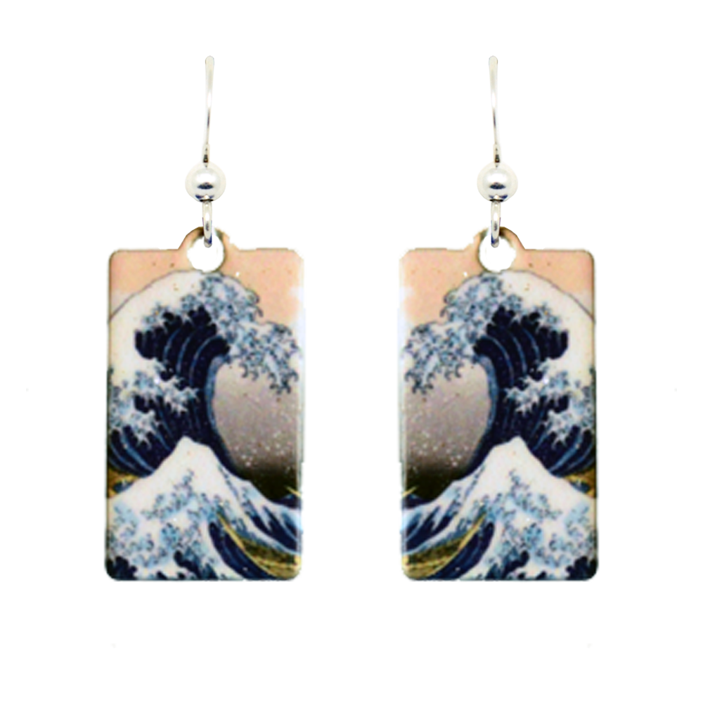 The Great Wave - Earrings #1555 by d'ears