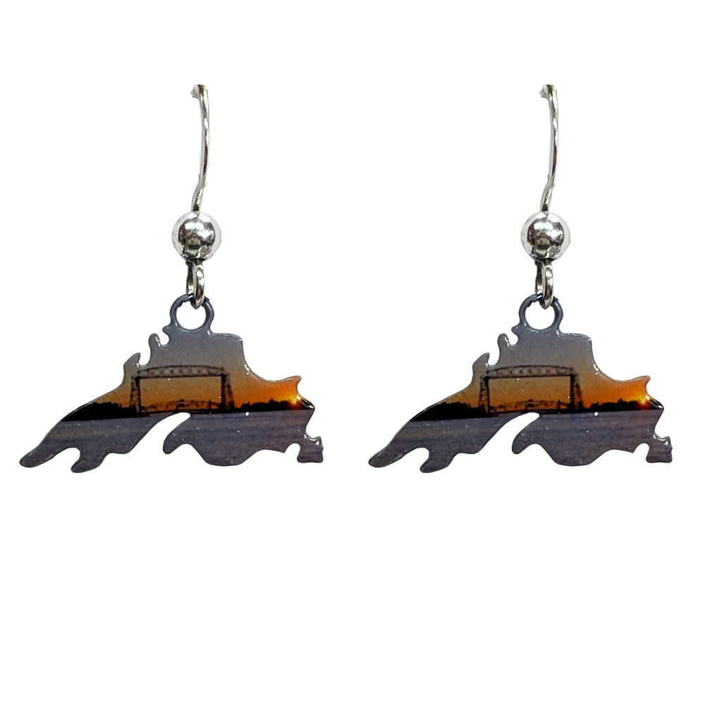 Lake Superior Duluth Lift Bridge Earrings #1632