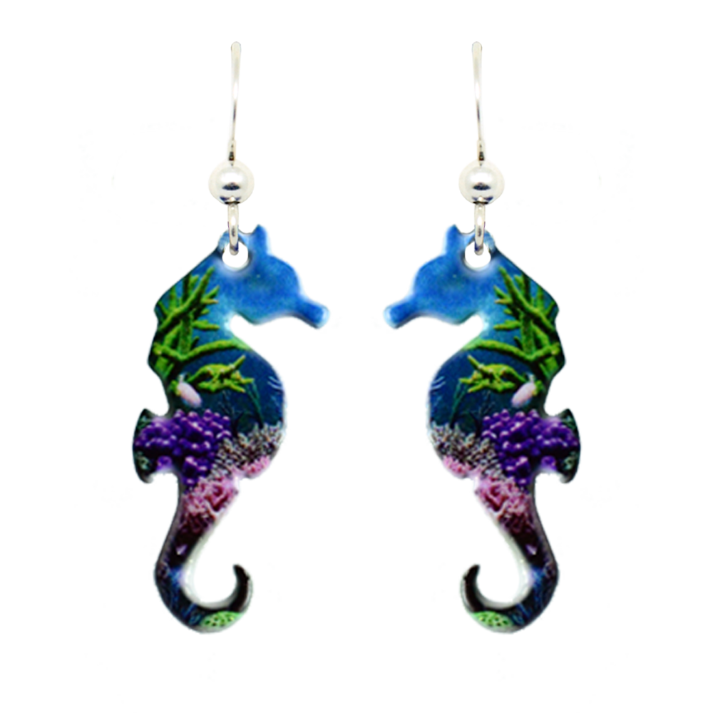Coral Reef Sea Horse Earrings, Item# 1682