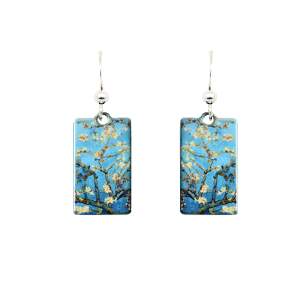Almond Blossoms, Van Gogh Earrings #1786 by d'ears