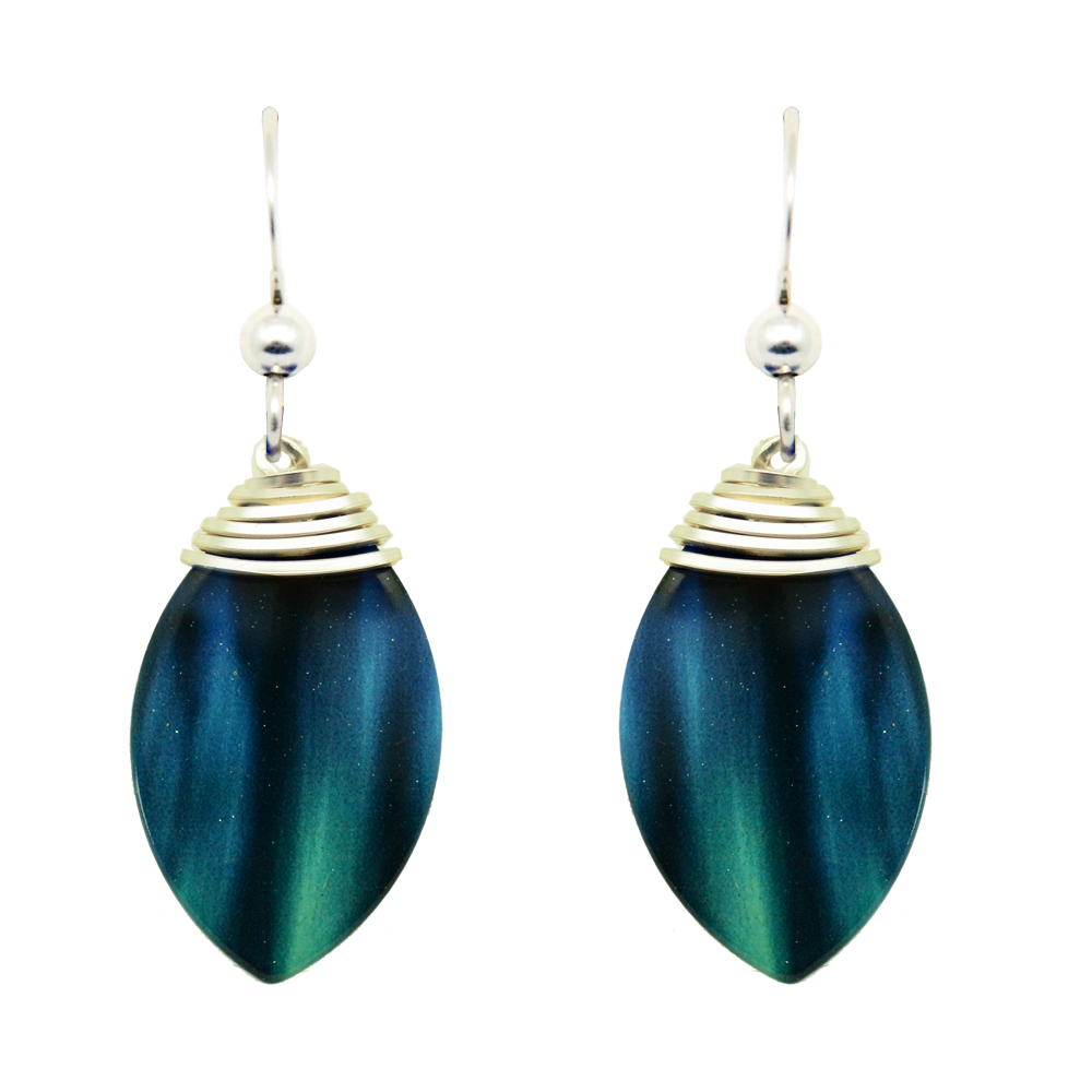 Aurora Leaf Earrings, Sterling Silver Earwires, Item# 1830s