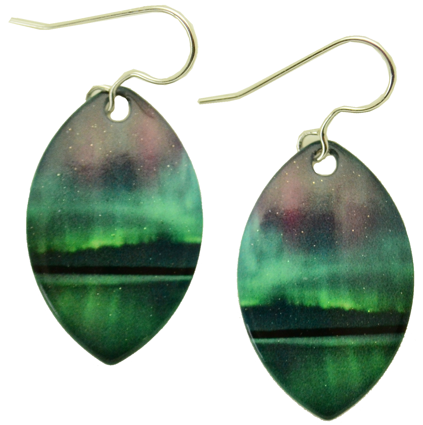 Border Patrol Earrings, sterling silver french hooks, Item# 1890