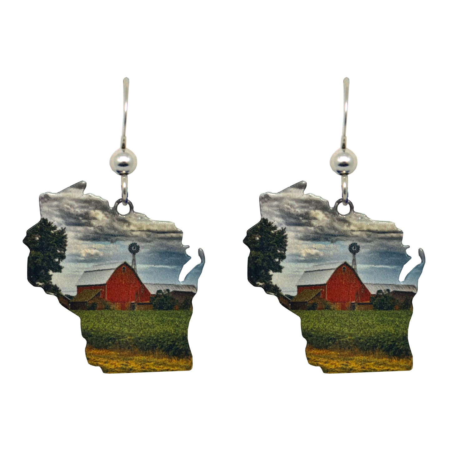 WI, Farm Earrings, #1924