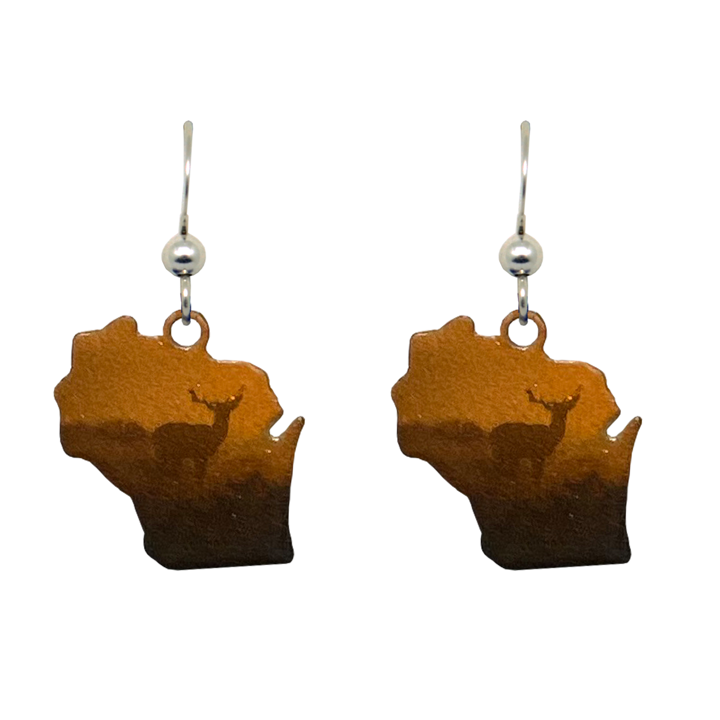 WI, Buck at Dawn Earrings #1928