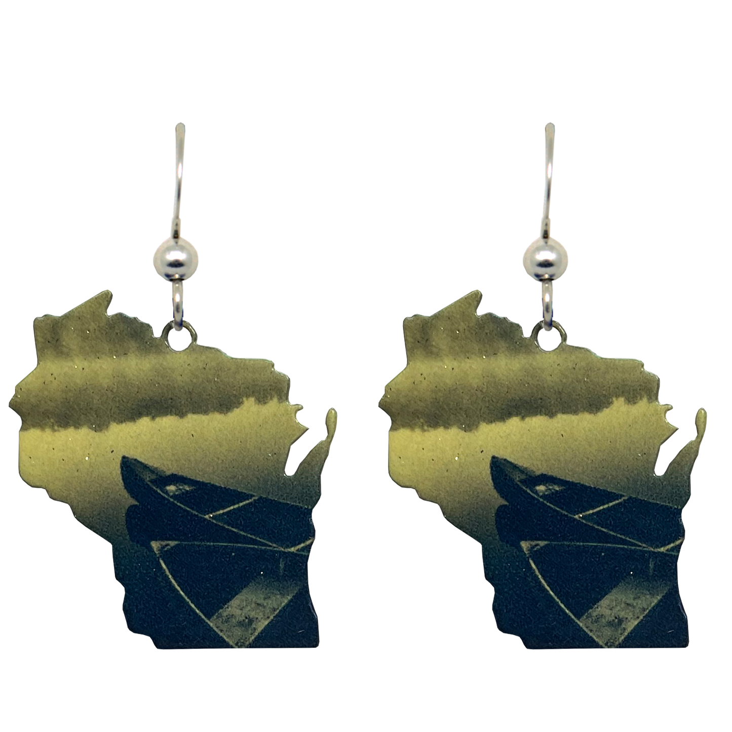 WI, Canoe, Earrings #1931
