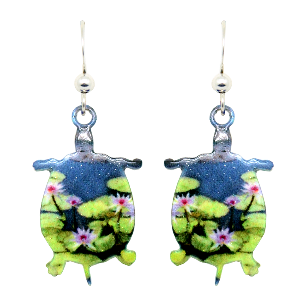 Pink Water Lilies Turtle