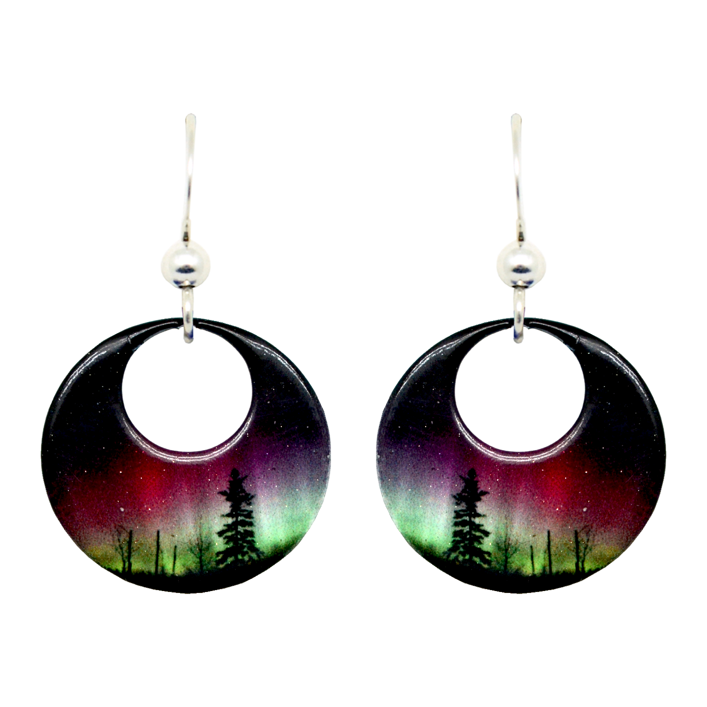 Forest of Lights Open Circle Earrings #2123