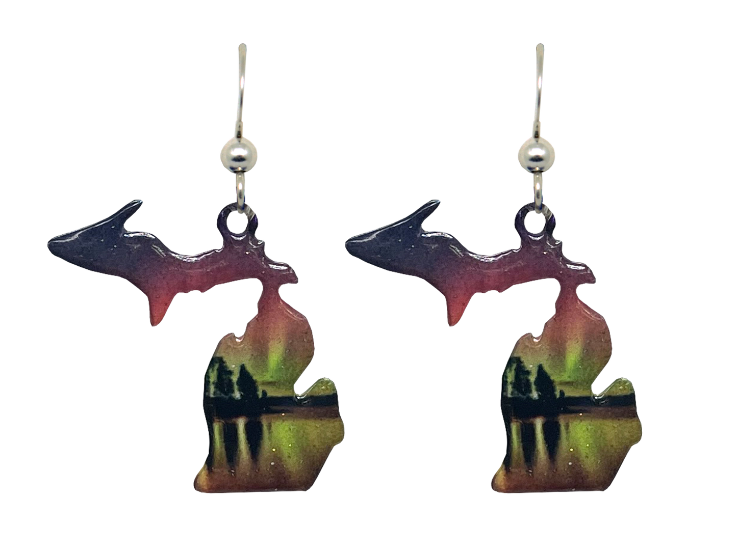 MI, State, Birch Lake Earrings, #2131
