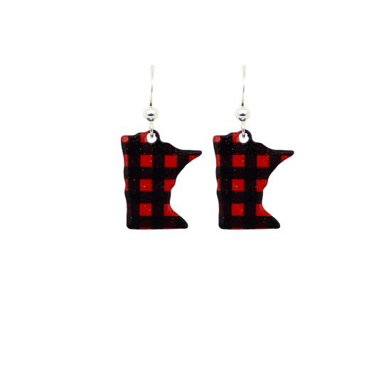 MN, Lumberjack Plaid earrings #2136