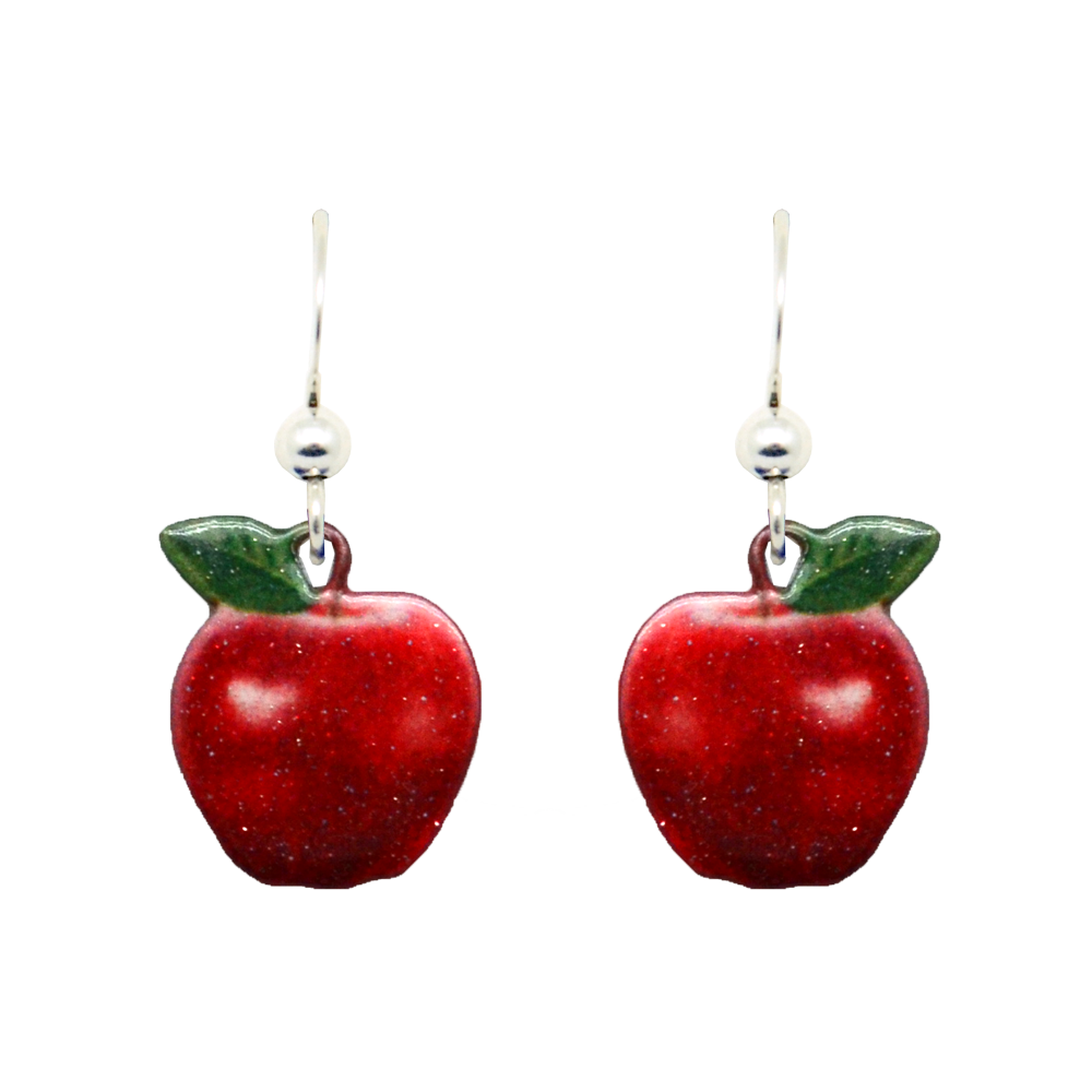 Apple Earrings, Sterling Silver Earwires, Item# 2167