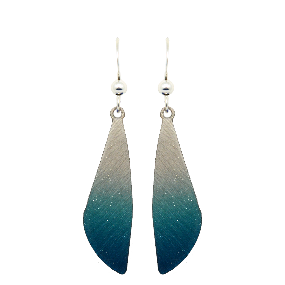 Blue Ombre Earrings, Sterling Silver Earwires, Item# 2238