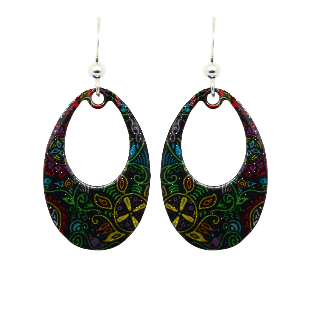 Caribbean Earrings, sterling silver French hooks, Item# 2282