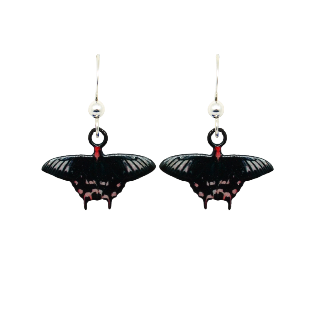 Batwing Butterfly Earrings, Sterling Silver Earwires, 2323
