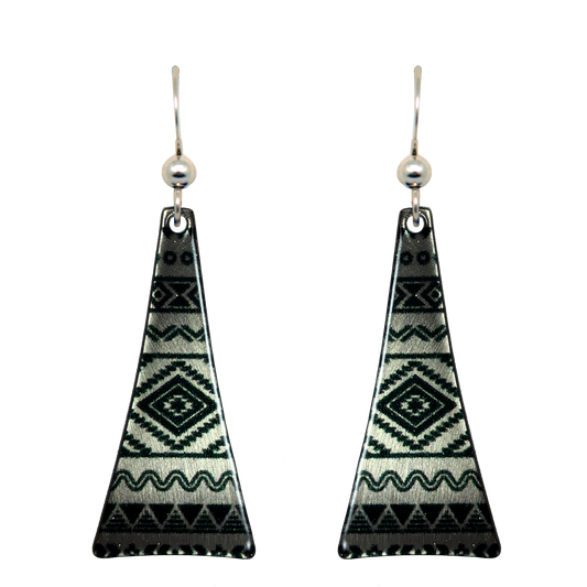 Southwest Design 3 Metallic 2" Triangular Taper Earrings (SWTRI3)