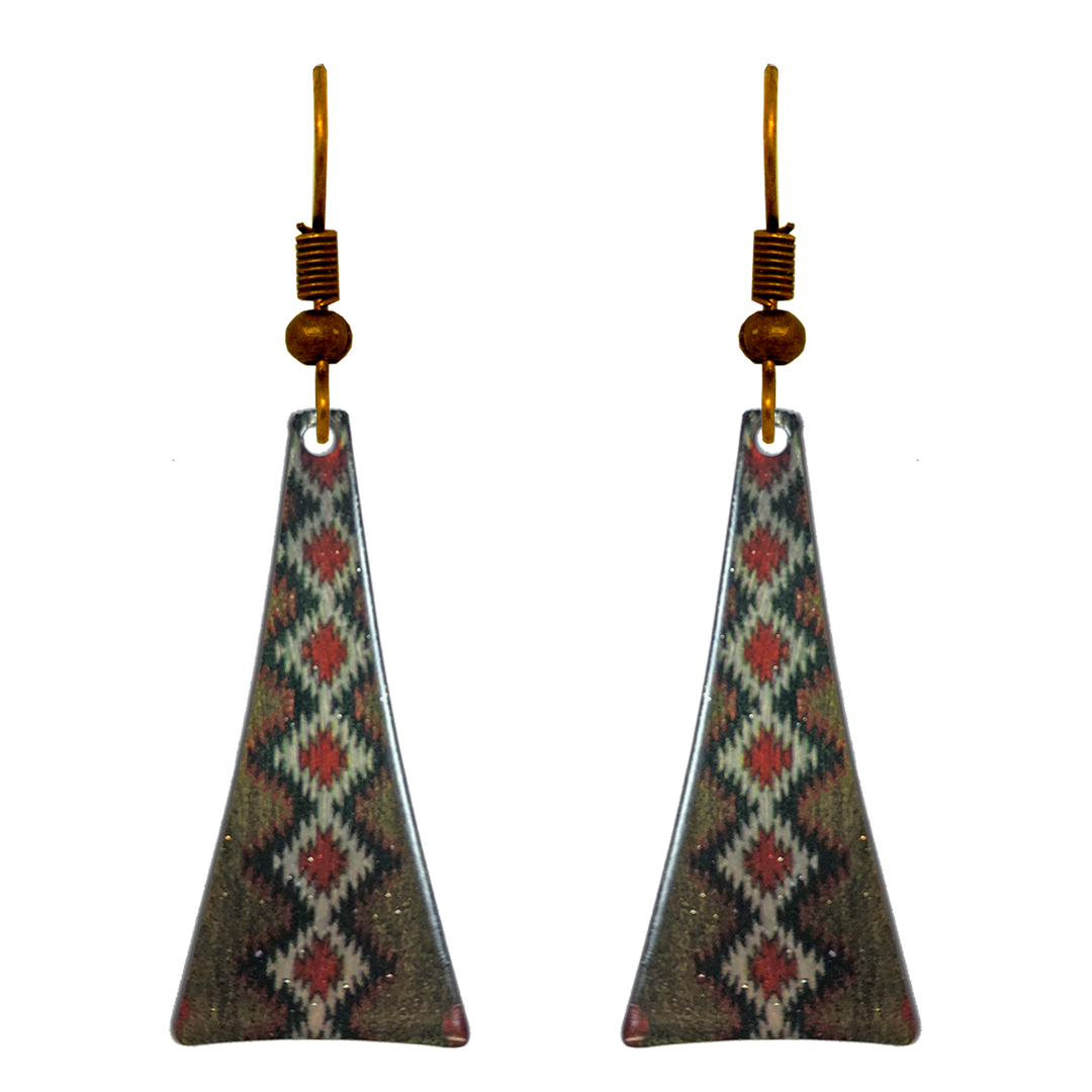 Southwest Design 4 Metallic 2" Triangular Taper Earrings (SWTRI4)