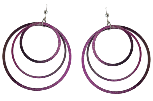 Fuschia Ombre Hoop Earrings by d'ears