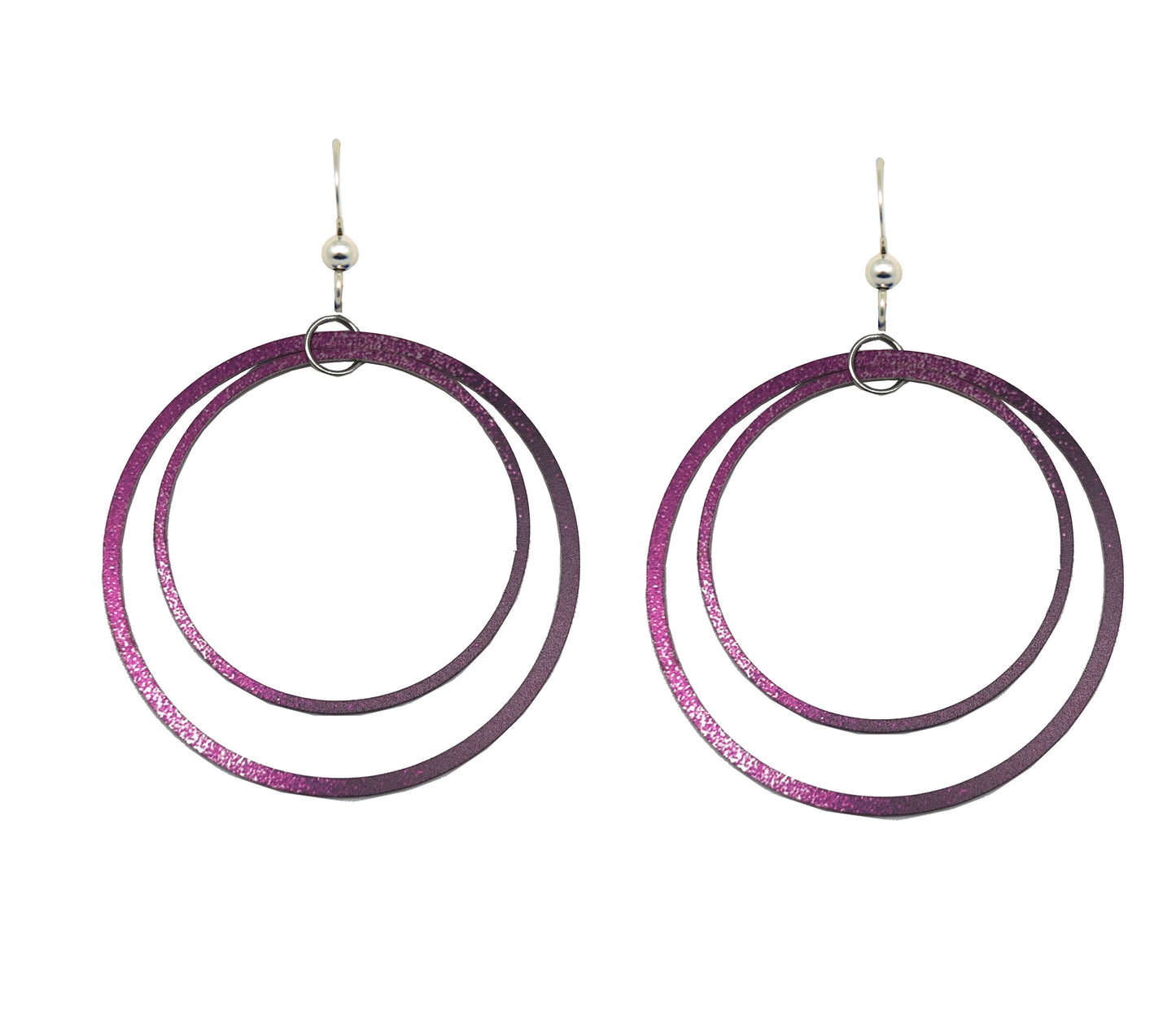 Fuschia Ombre Hoop Earrings by d'ears