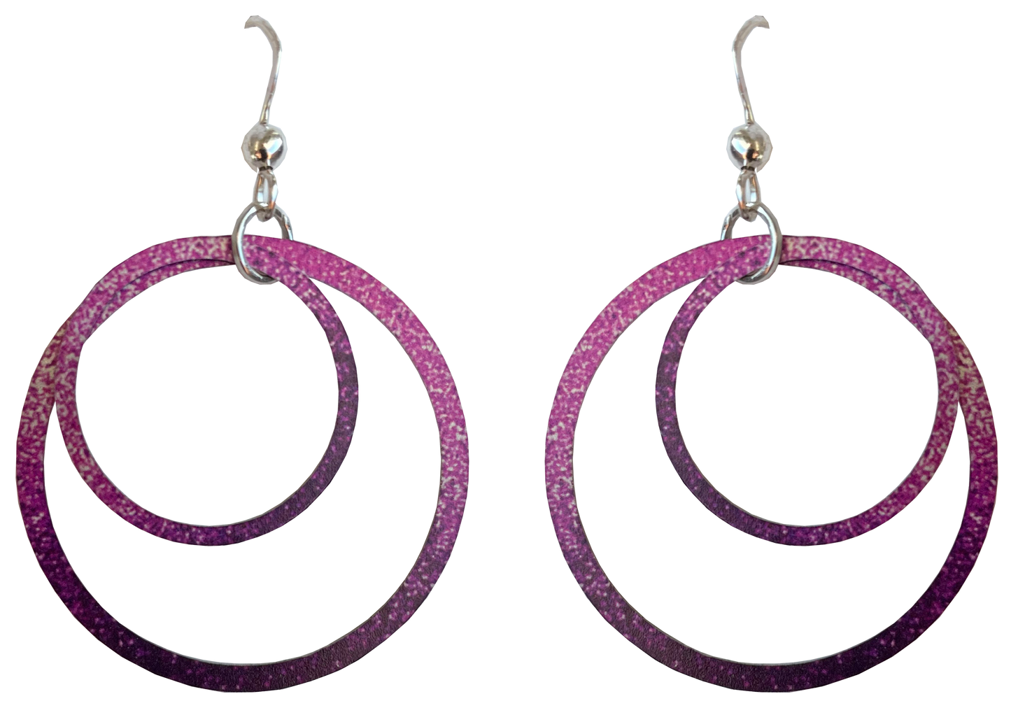 Fuschia Ombre Hoop Earrings by d'ears