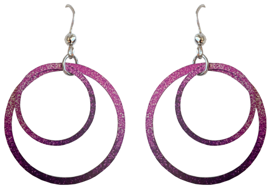 Fuschia Ombre Hoop Earrings by d'ears
