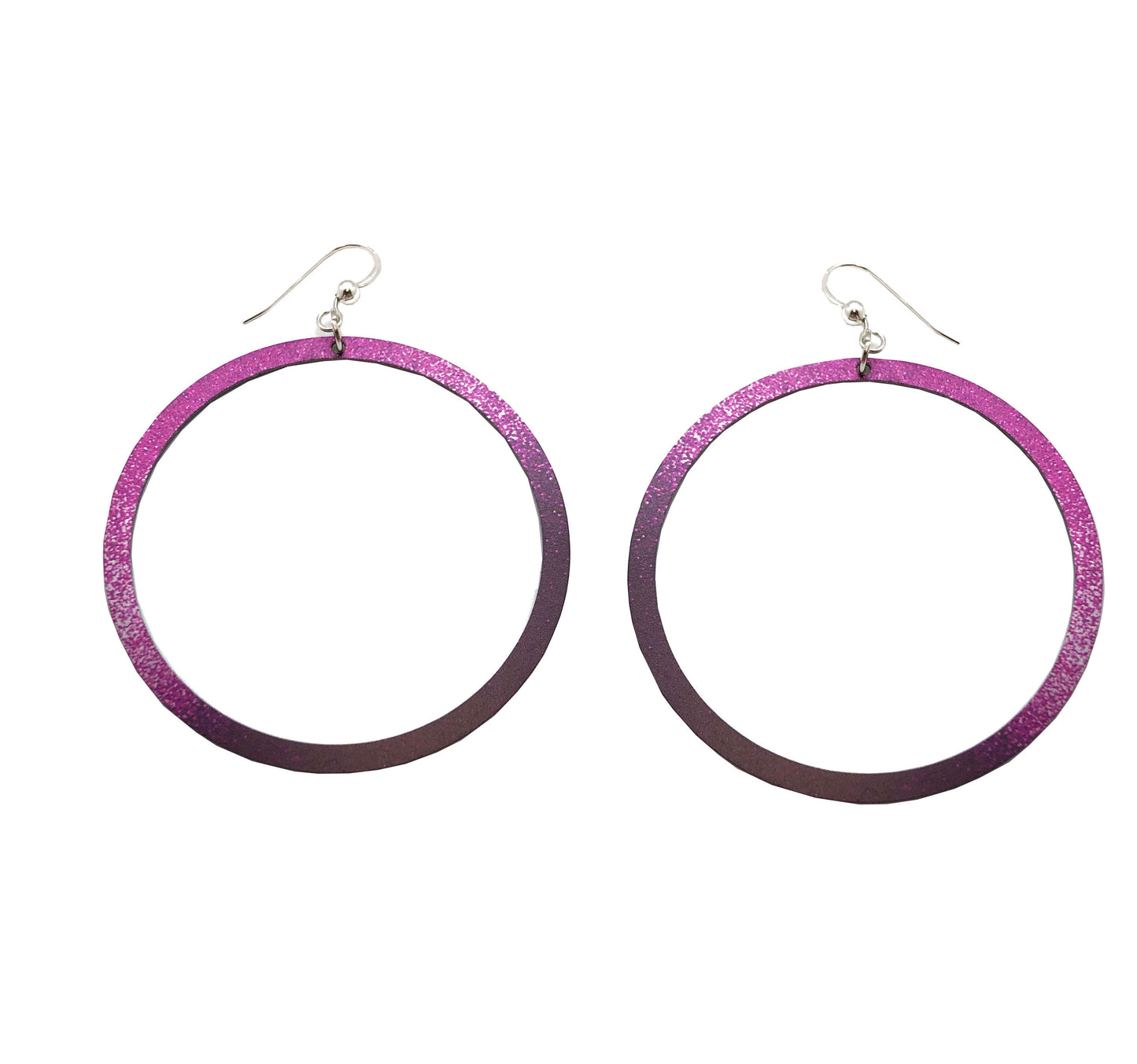 Fuschia Ombre Hoop Earrings by d'ears