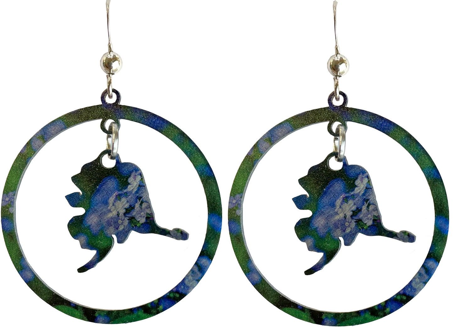 Alaska Forget Me Not Hoop Earrings #2642 by d'ears