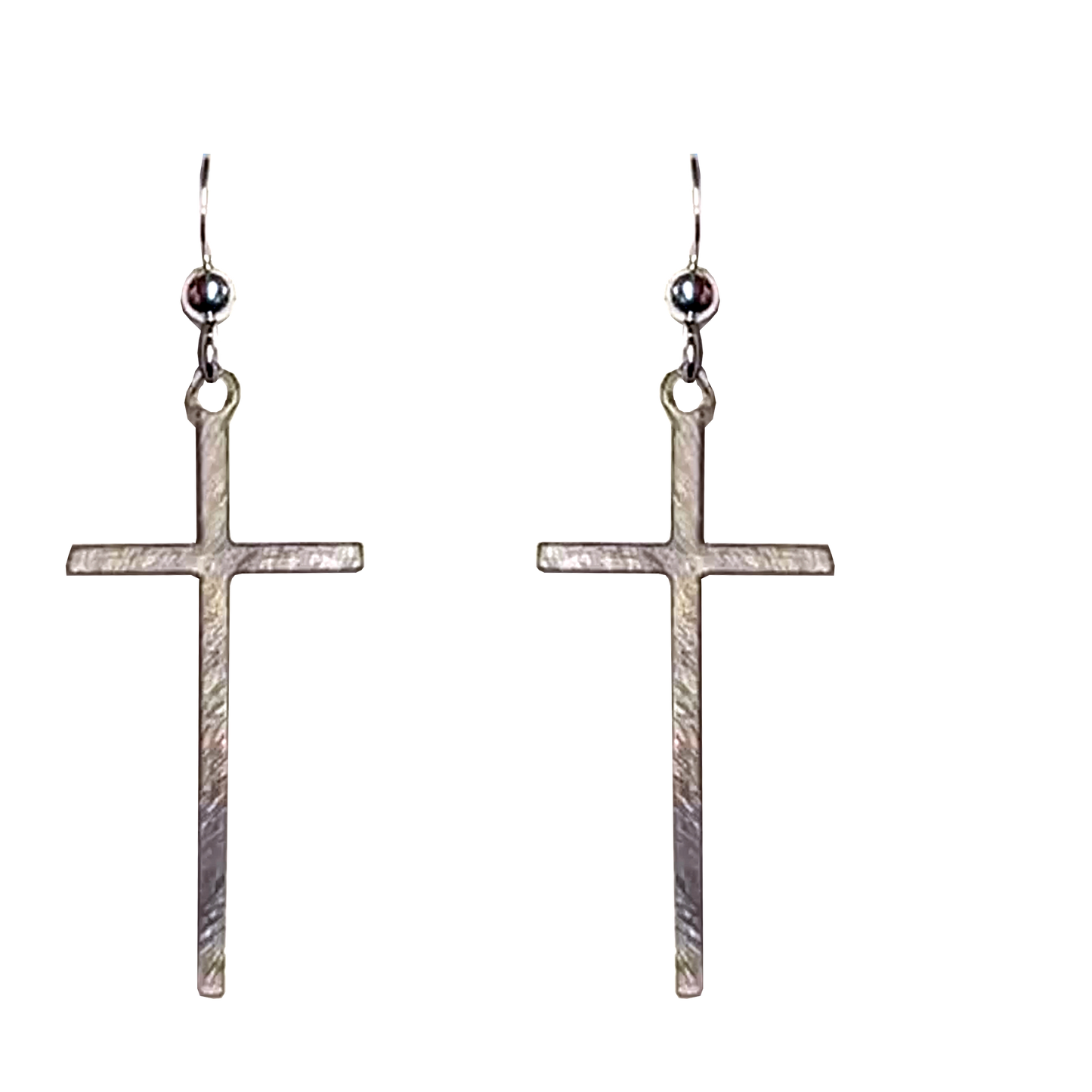 Thin Cross earrings, #2715