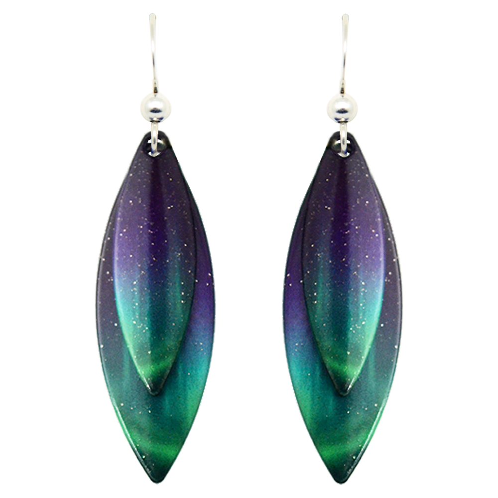 Candelabra Double Slender Earrings, sterling silver French hooks, Item# 3053