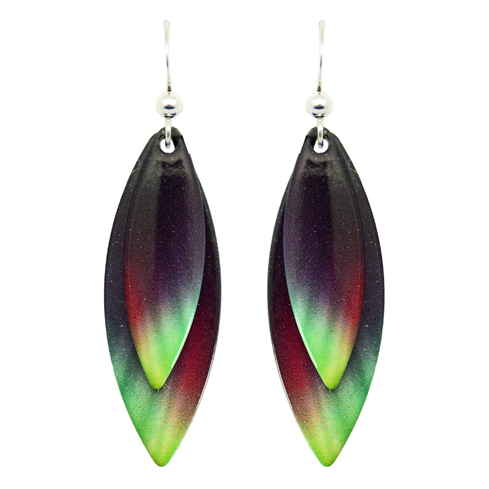 Rainbow Double Slender Earrings #3059