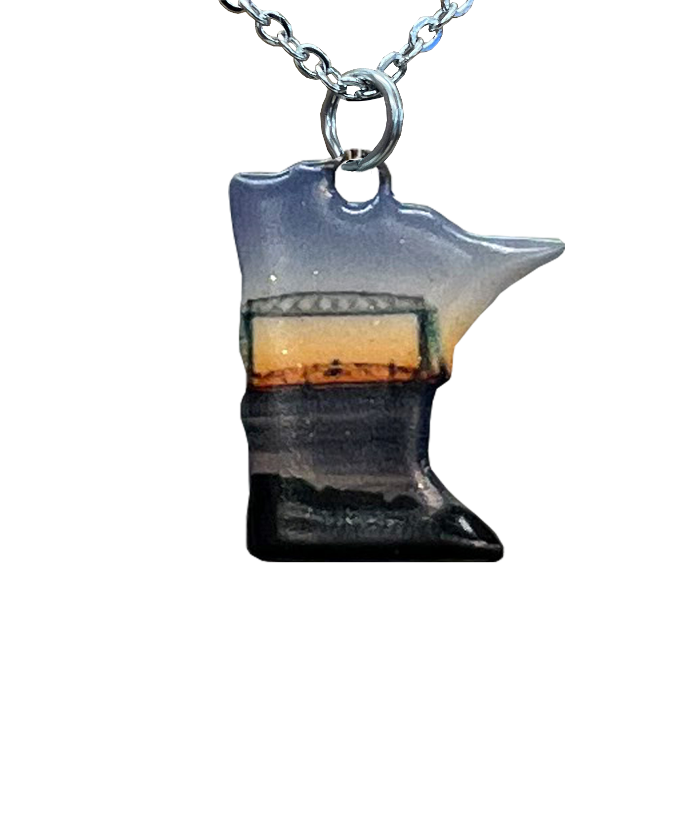MN, Duluth Lift Bridge, Large Necklace #4087X