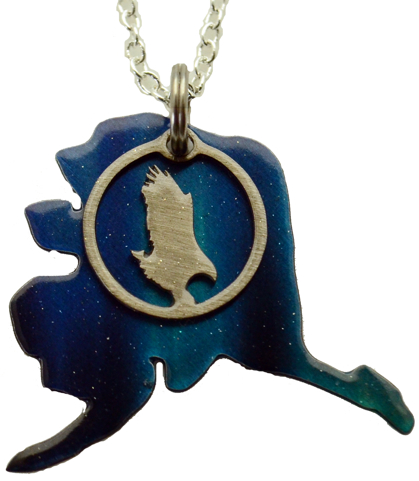 Aurora Alaska with Eagle Necklace, Item# 4365X