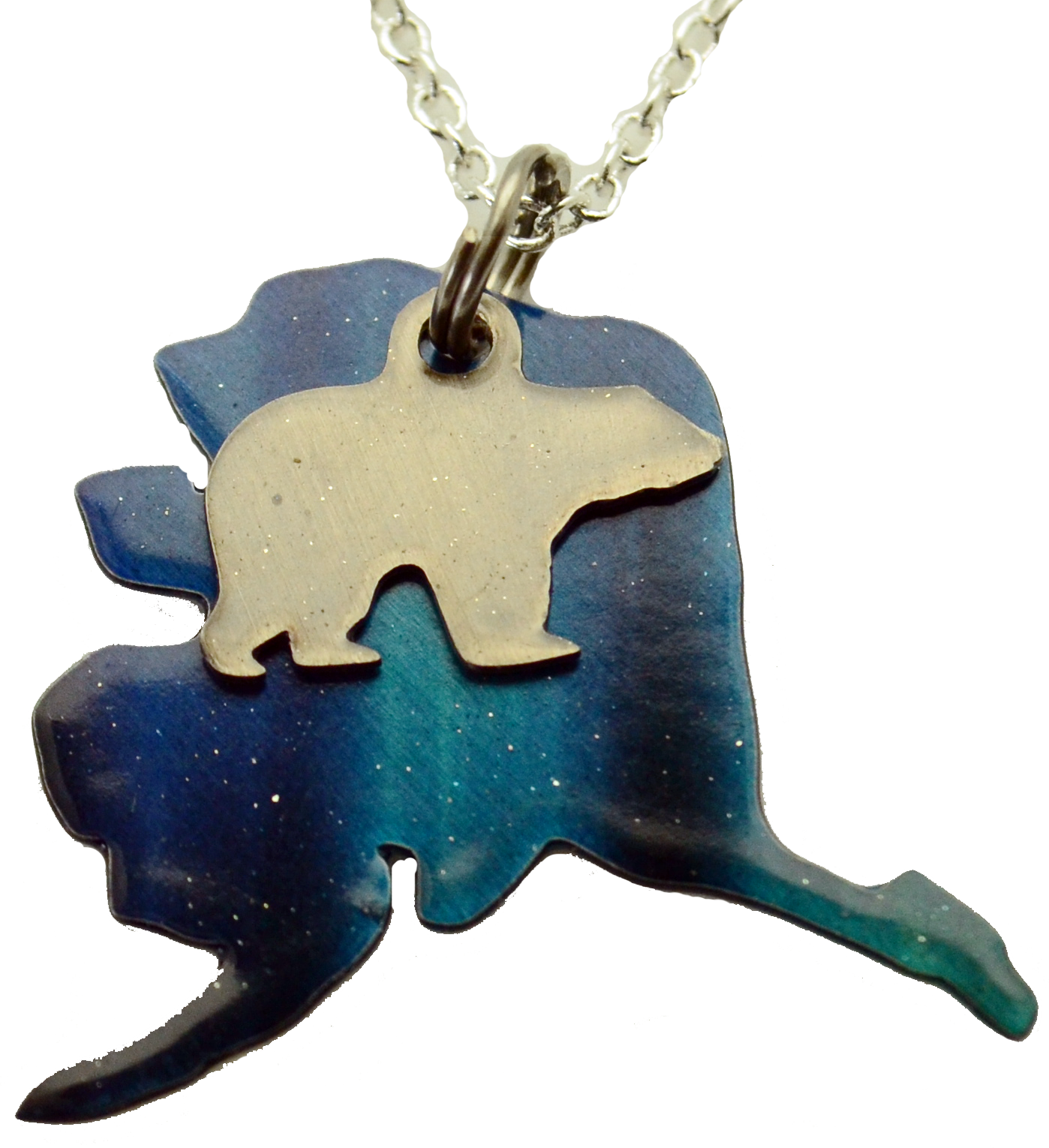 Aurora Alaska with Bear Necklace, Item# 4366X