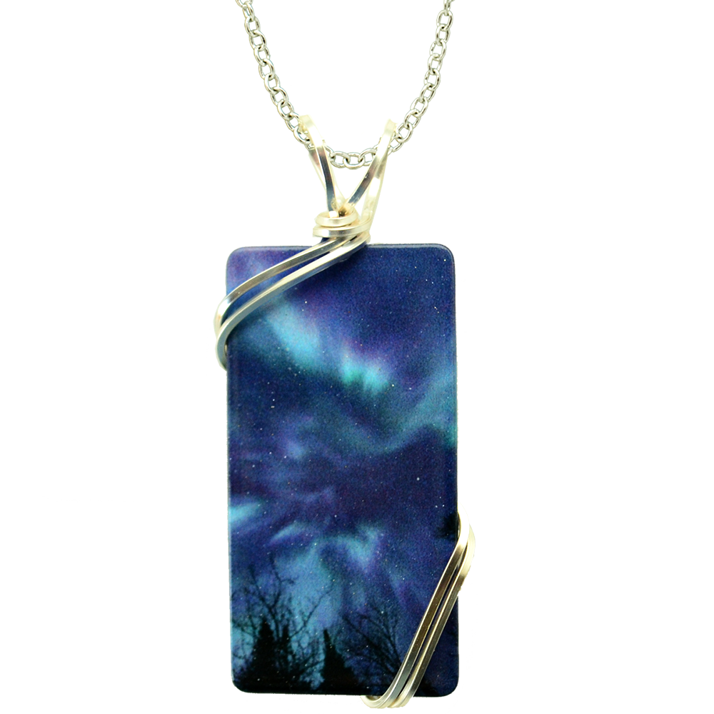 On Angel's Wings Rectangle Necklace