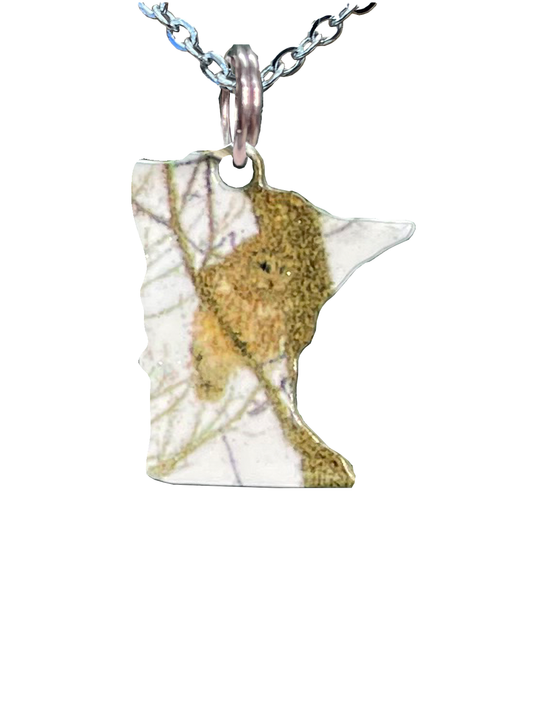 MN, Barred Owl, Large Necklace #4449X