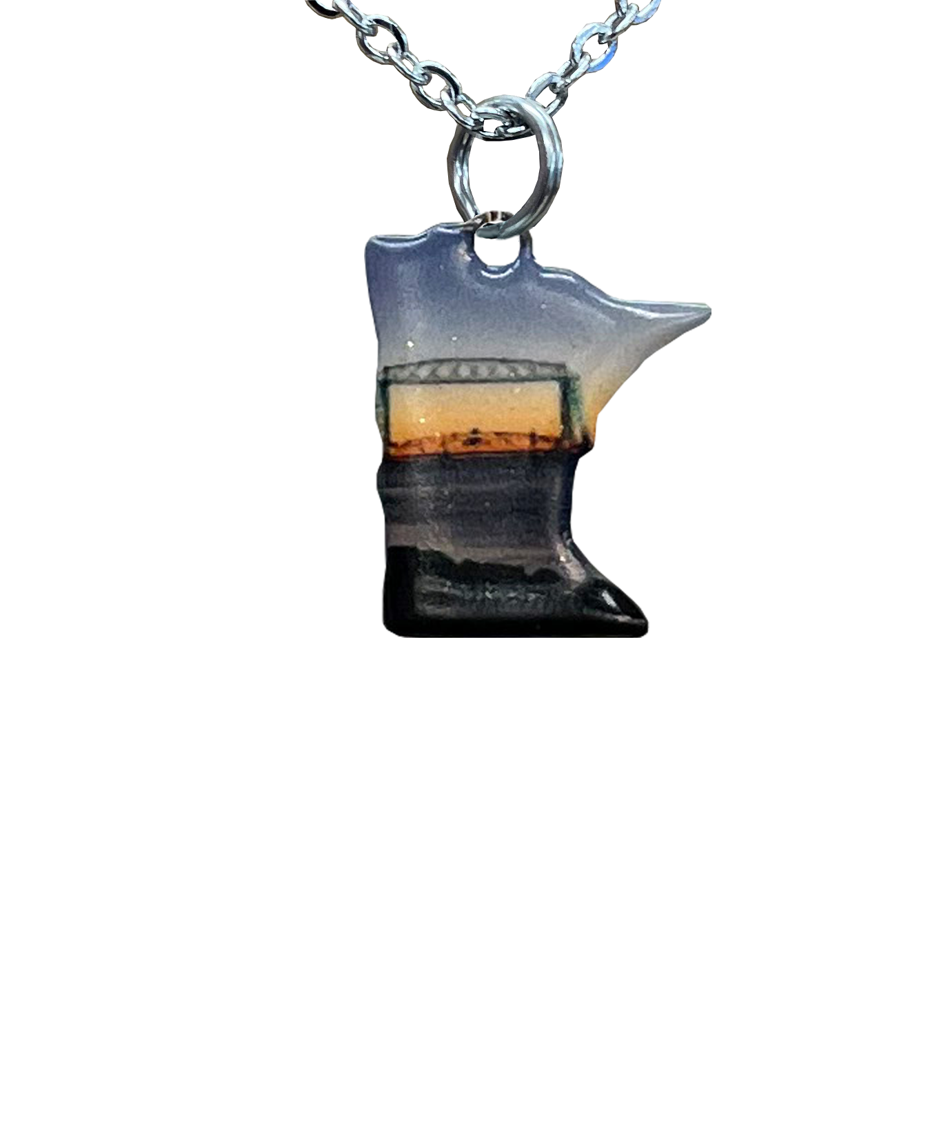 MN, Duluth Lift Bridge, Small Necklace #4546X