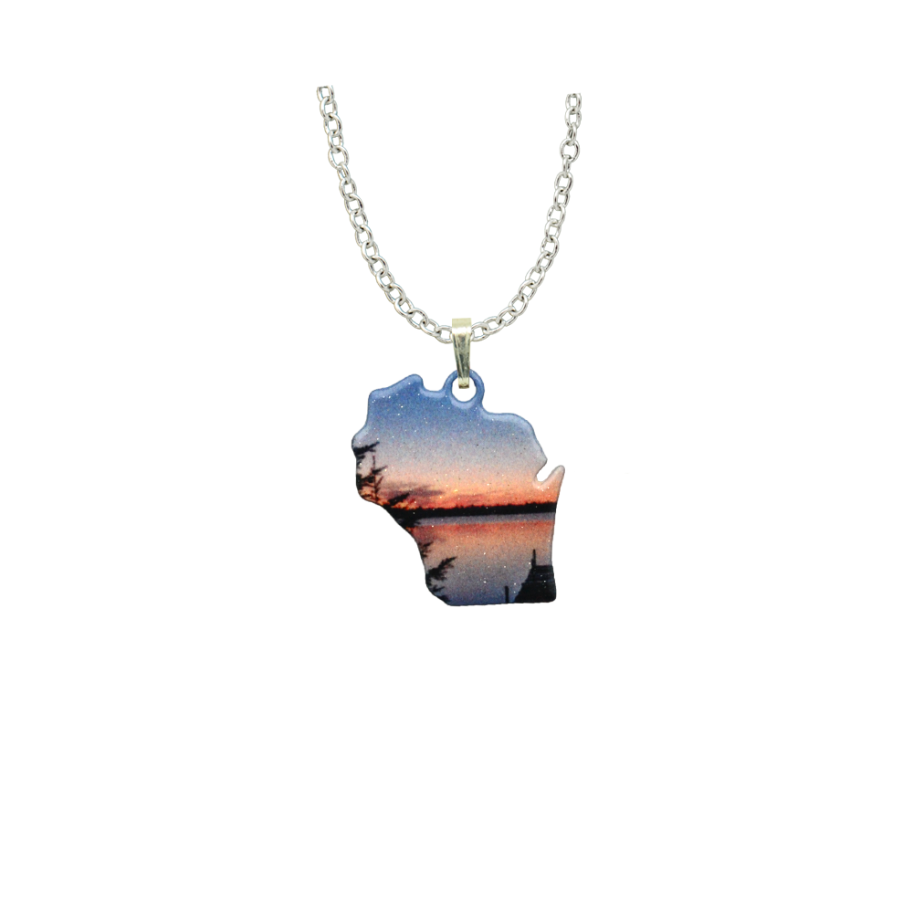 Blue Sunset WI Necklace, Item# 4559X