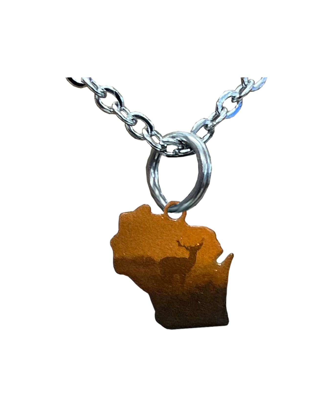 WI, Buck at Dawn, Small Necklace #4561X