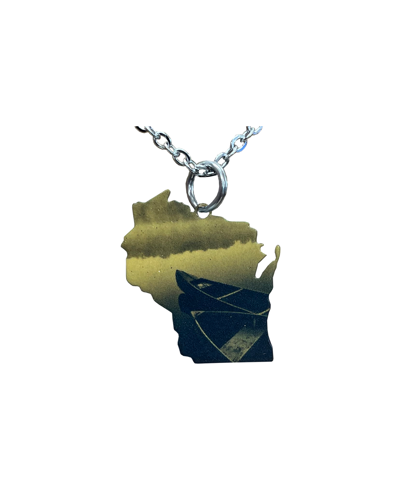 WI, Canoe, Small Necklace #4572X