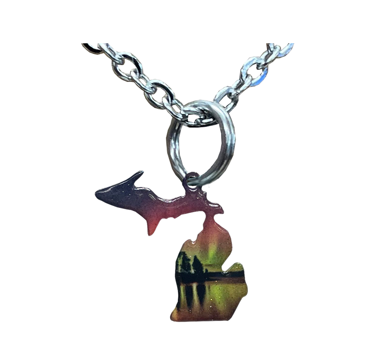 MI State, Birch Lake, small Necklace #4590X