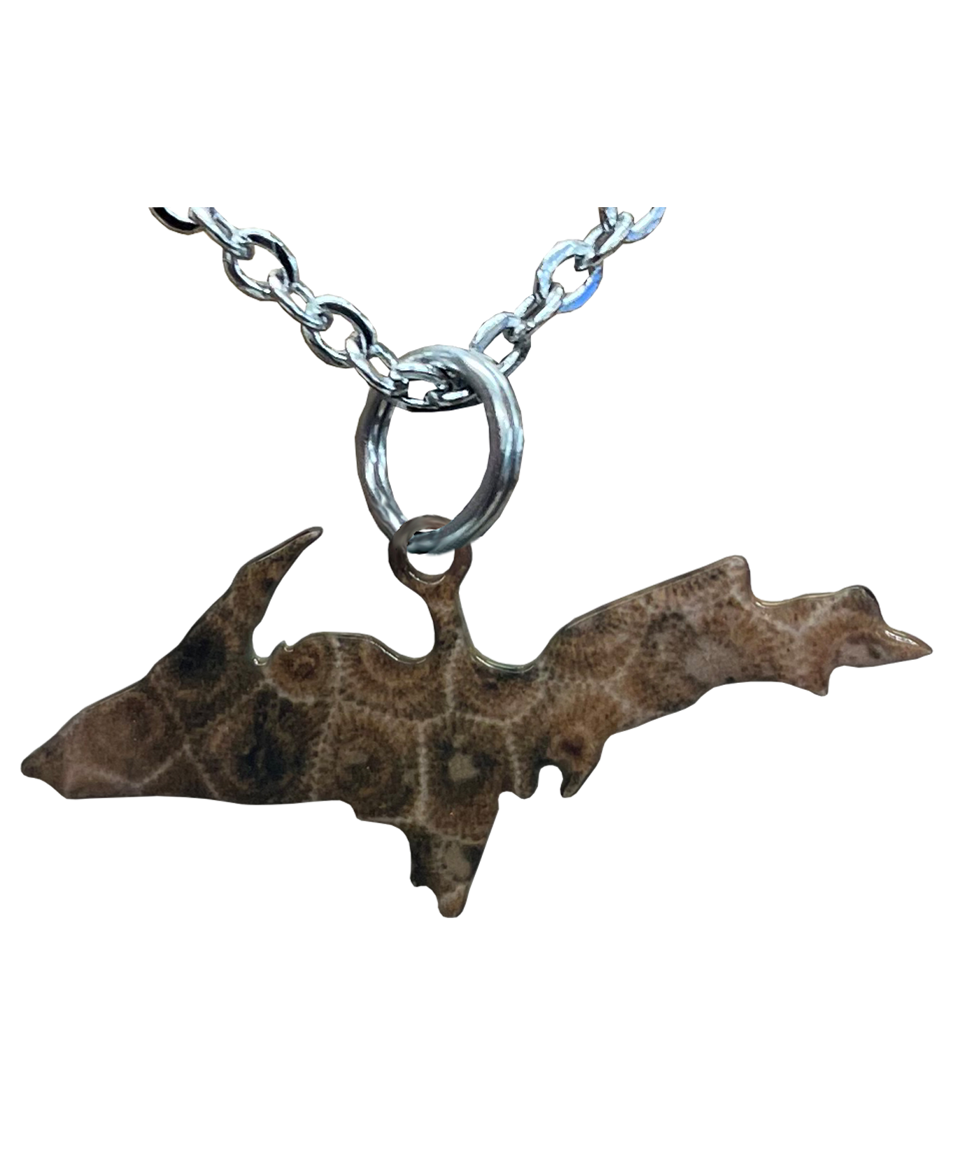 Upper MI, Petoskey Stone Large Necklace #4676X